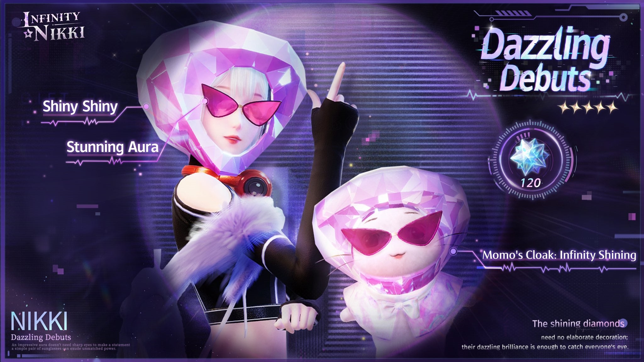 Infinity Nikki Dazzling Debuts pack.