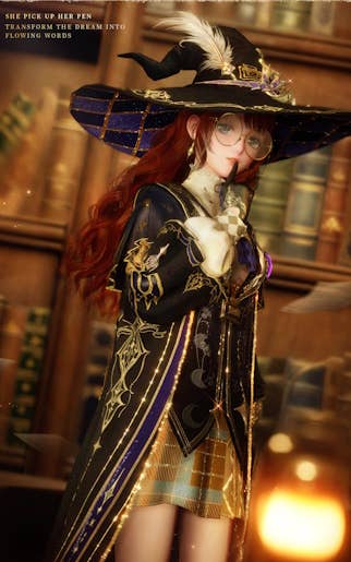 The Enchanted Writing Outfit in Infinity Nikki.