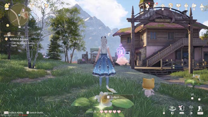 Nikki looking at a Whimstar by the Fishing Association in Infinity Nikki.