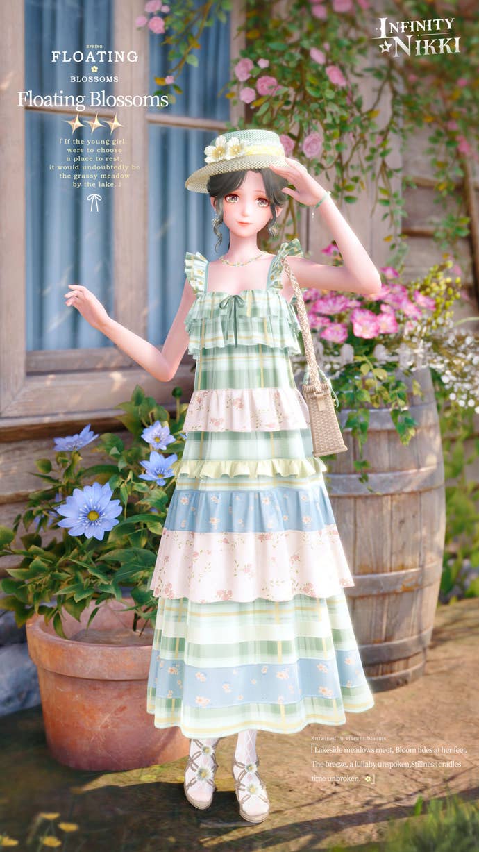 Infinity Nikki Floating Blossoms outfit.