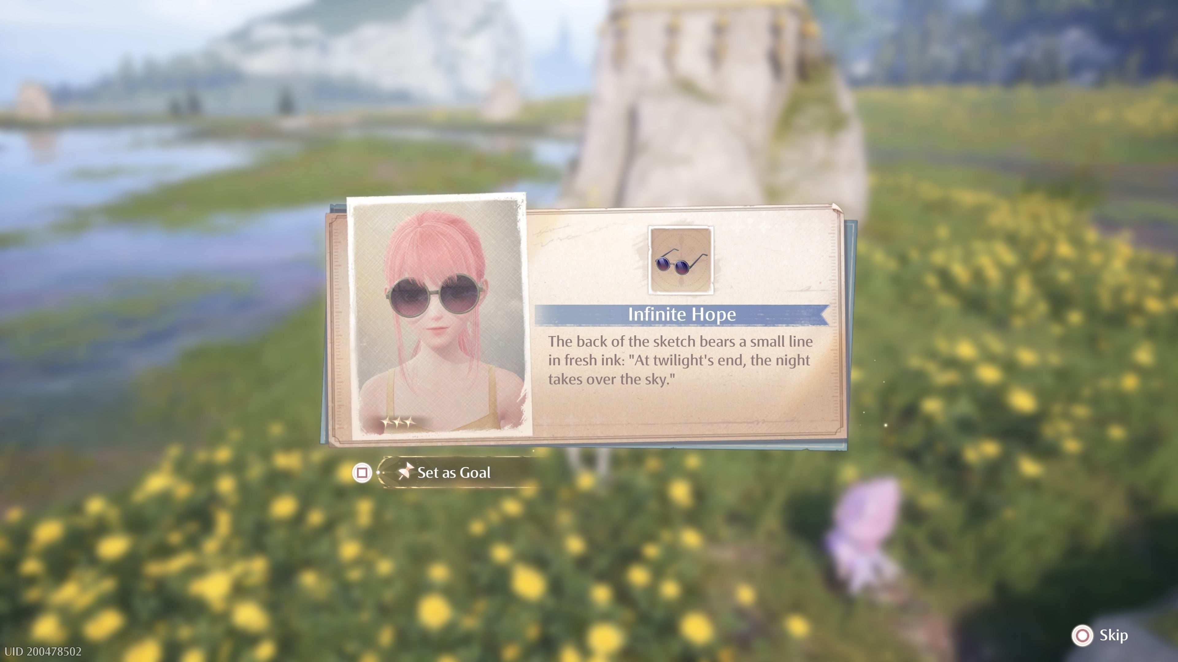 The Infinite Hope sunglasses in Infinity Nikki.