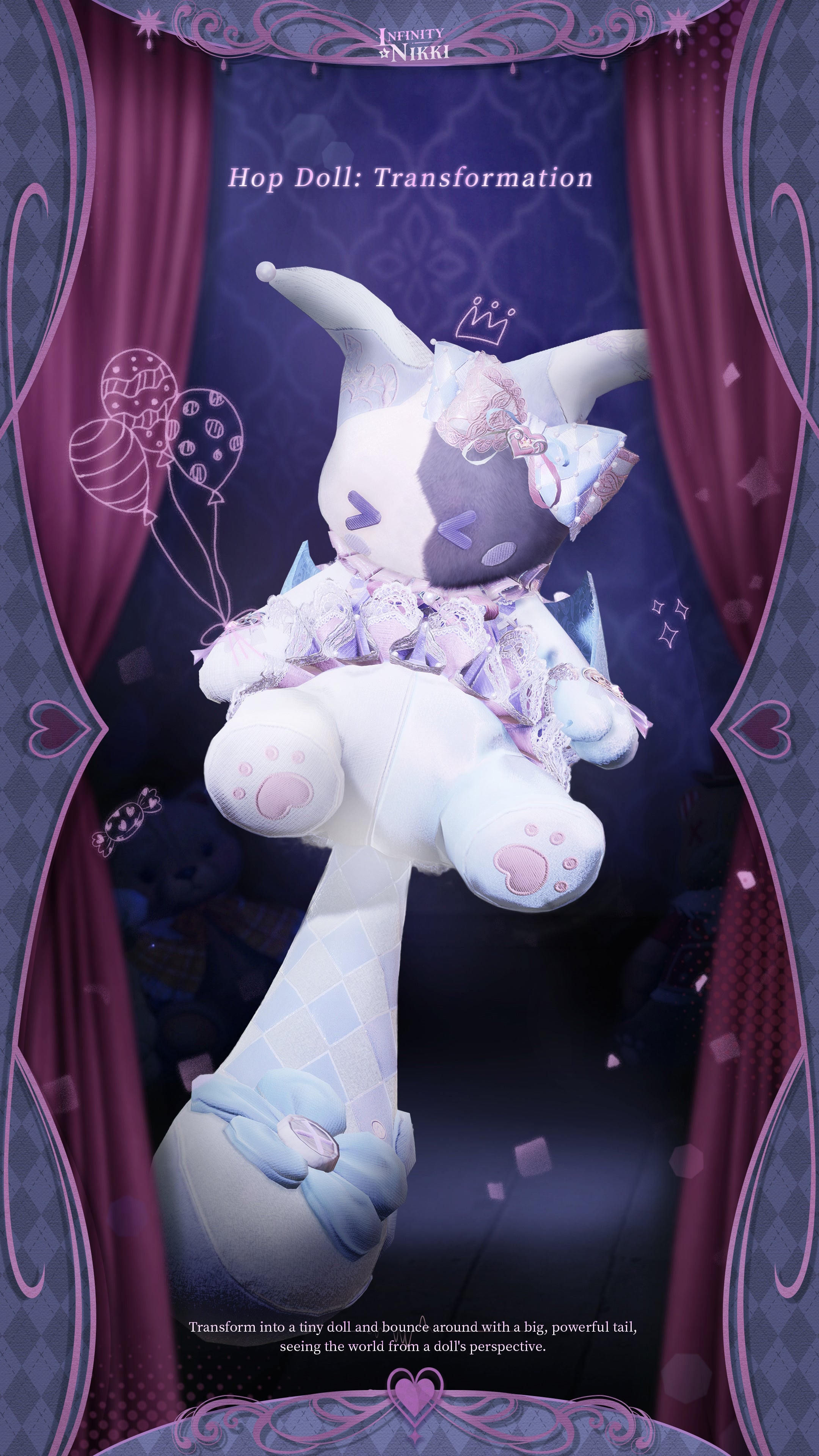 The Hop Doll transformation in Infinity Nikki.
