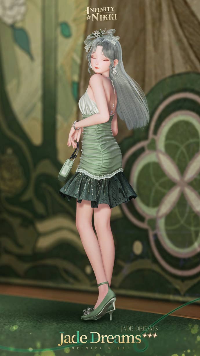 The Jade Dreams outfit in Infinity Nikki.