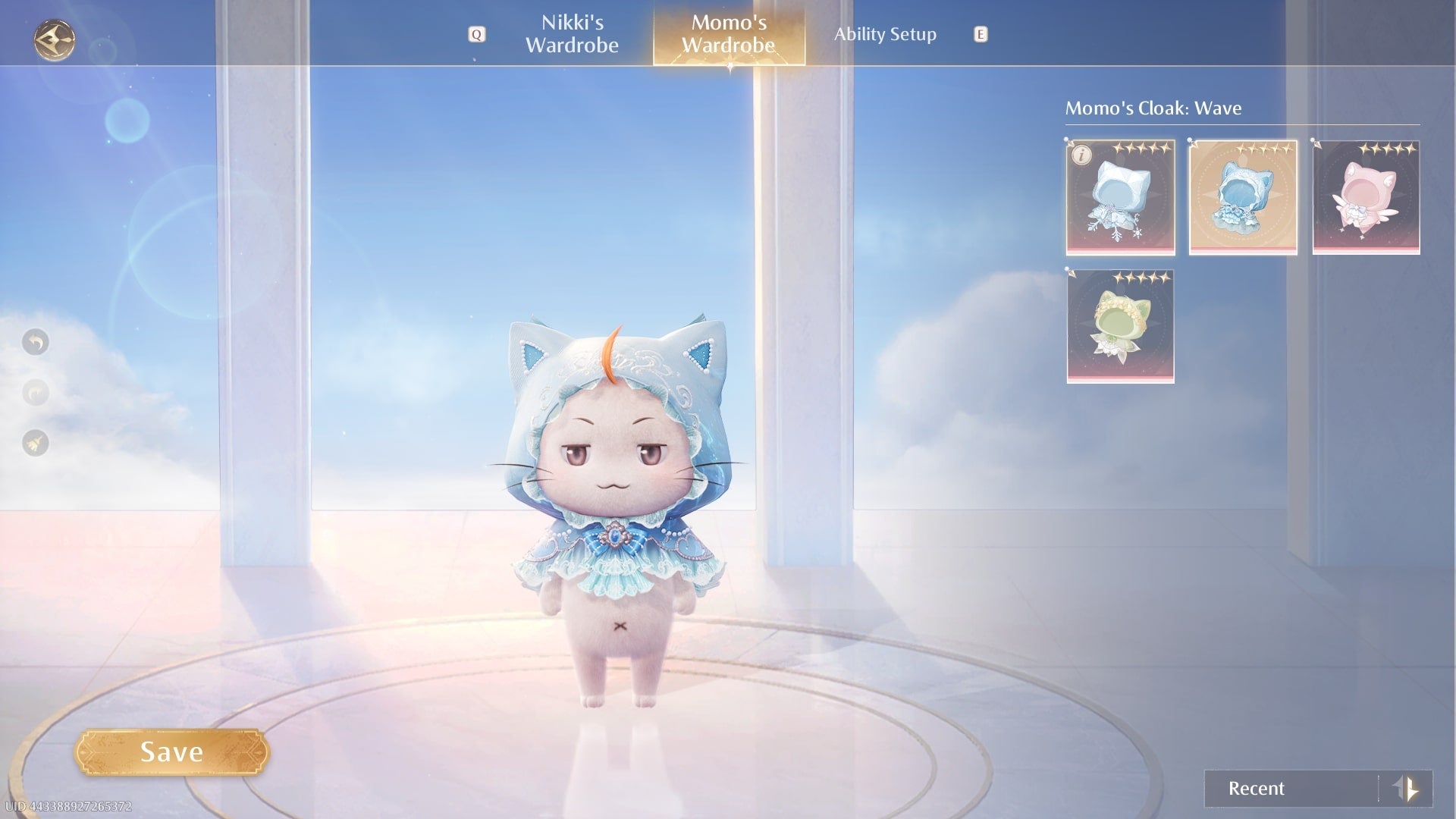 Momo&rsquo;s Wardrobe is shown in Infinity Nikki