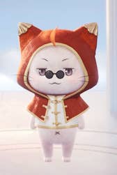 Momo in the Festive cloak in Infinity Nikki.