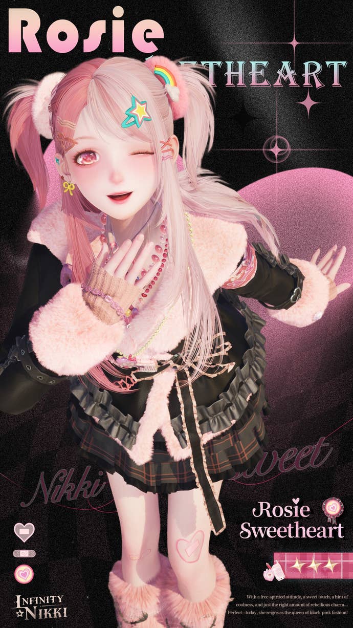 The Rosie Sweetheart outfit in Infinity Nikki.