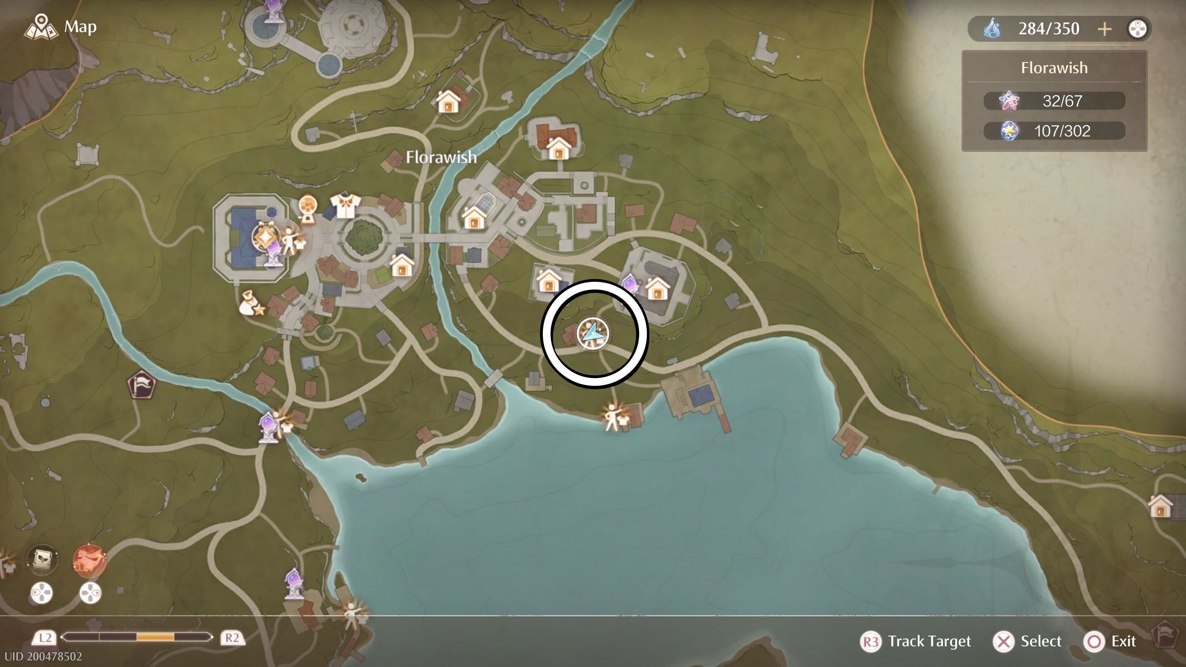 Map view of Salai&rsquo;s location in Infinity Nikki.