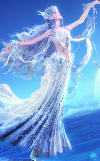 The Snowy Ballad outfit in Infinity Nikki.