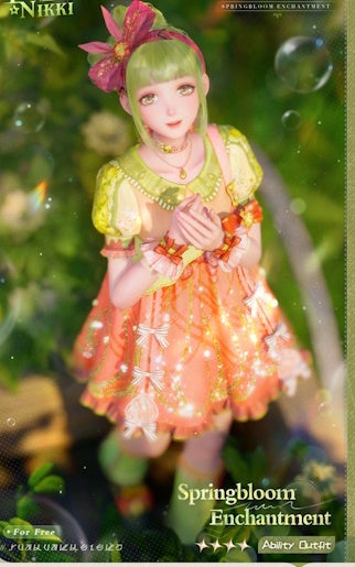 The Springbloom Enchantment outfit in Infinity Nikki.