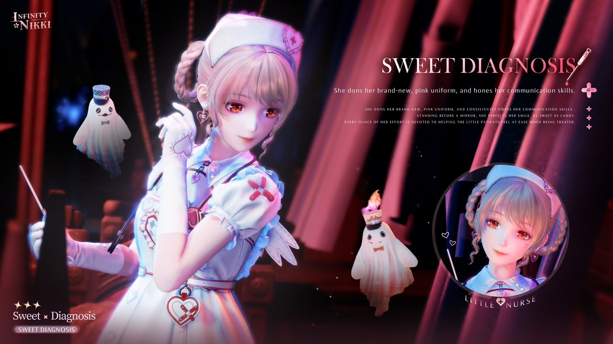 Infinity Nikki Sweet Diagnosis outfit.