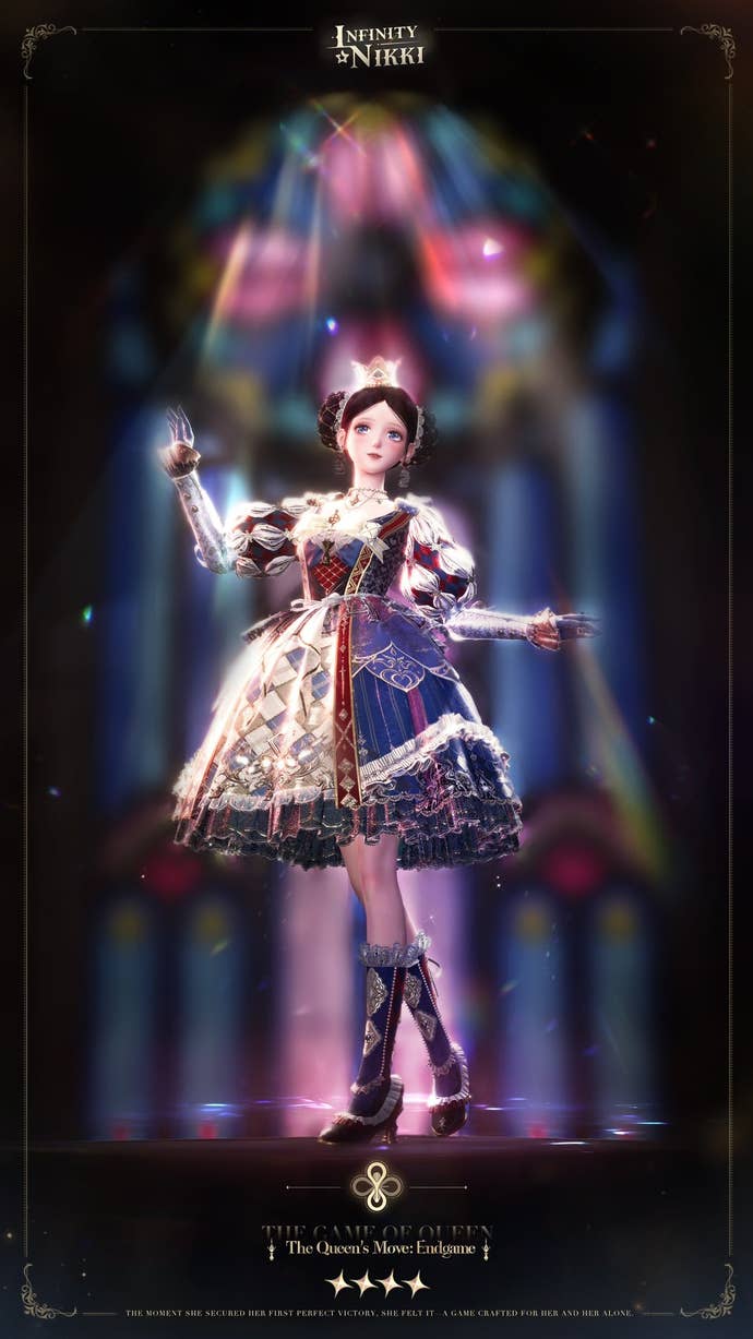 Infinity Nikki The Queen’s Move outfit evolution.