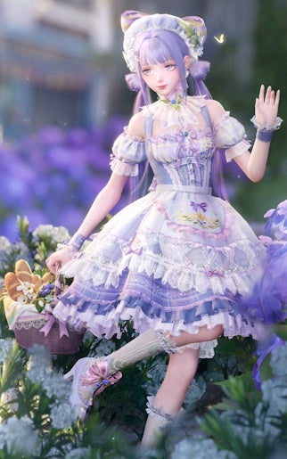 The Whispers of Bliss outfit in Infinity Nikki.