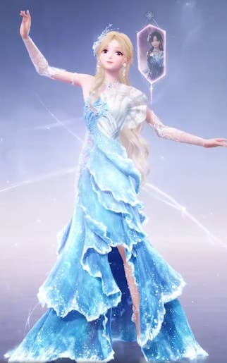 Nikki in the Whispers of Waves outfit in Infinity Nikki.