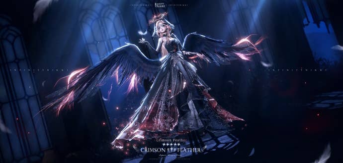 The Crimson Feather outfit in Infinity Nikki.