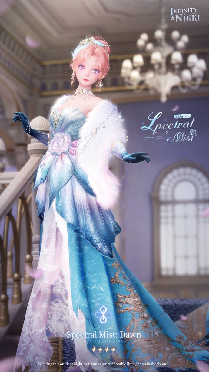 The Spectral Mist evolution outfit in Infinity Nikki.