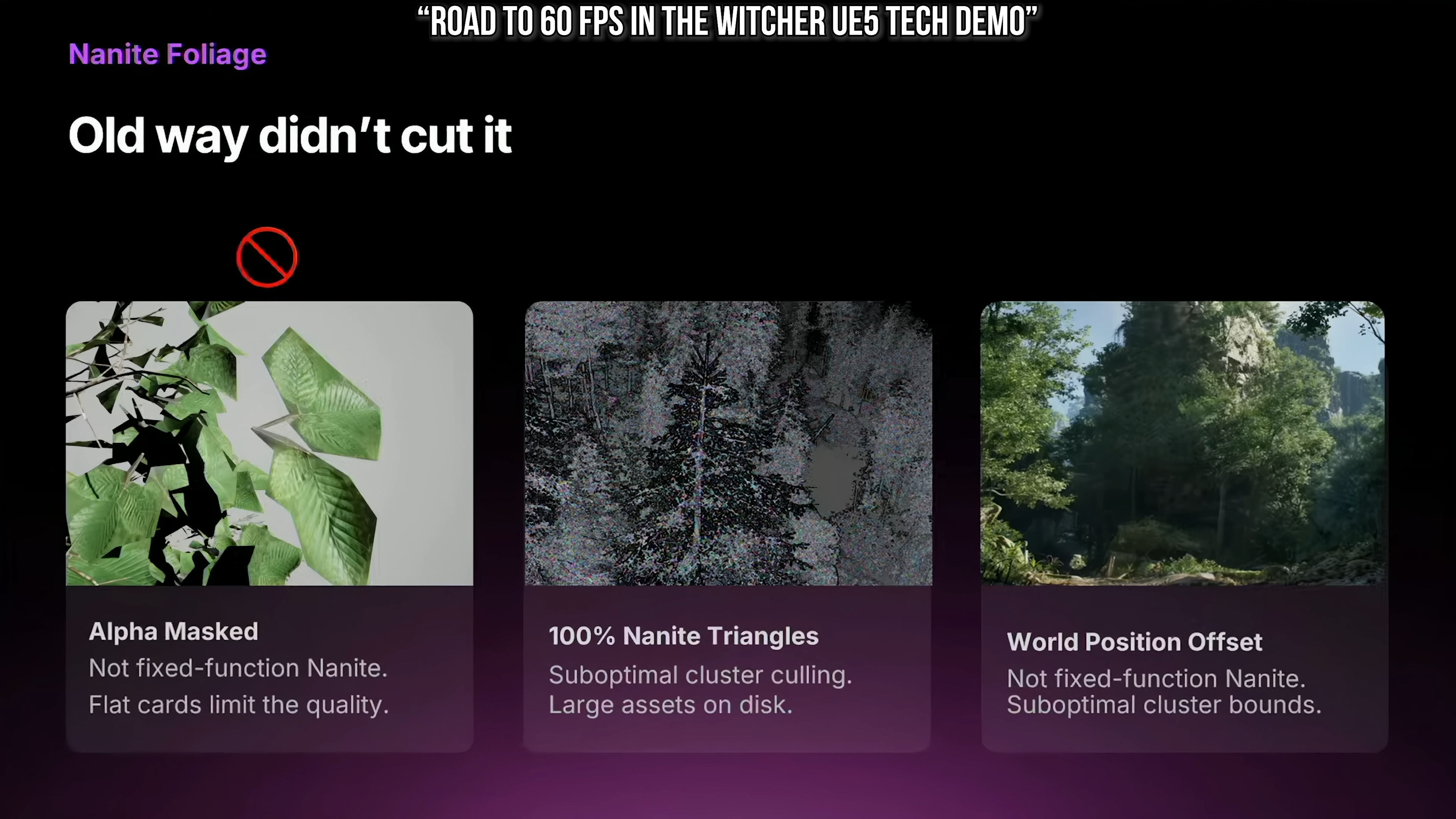 screenshot of foliage presentation - old way