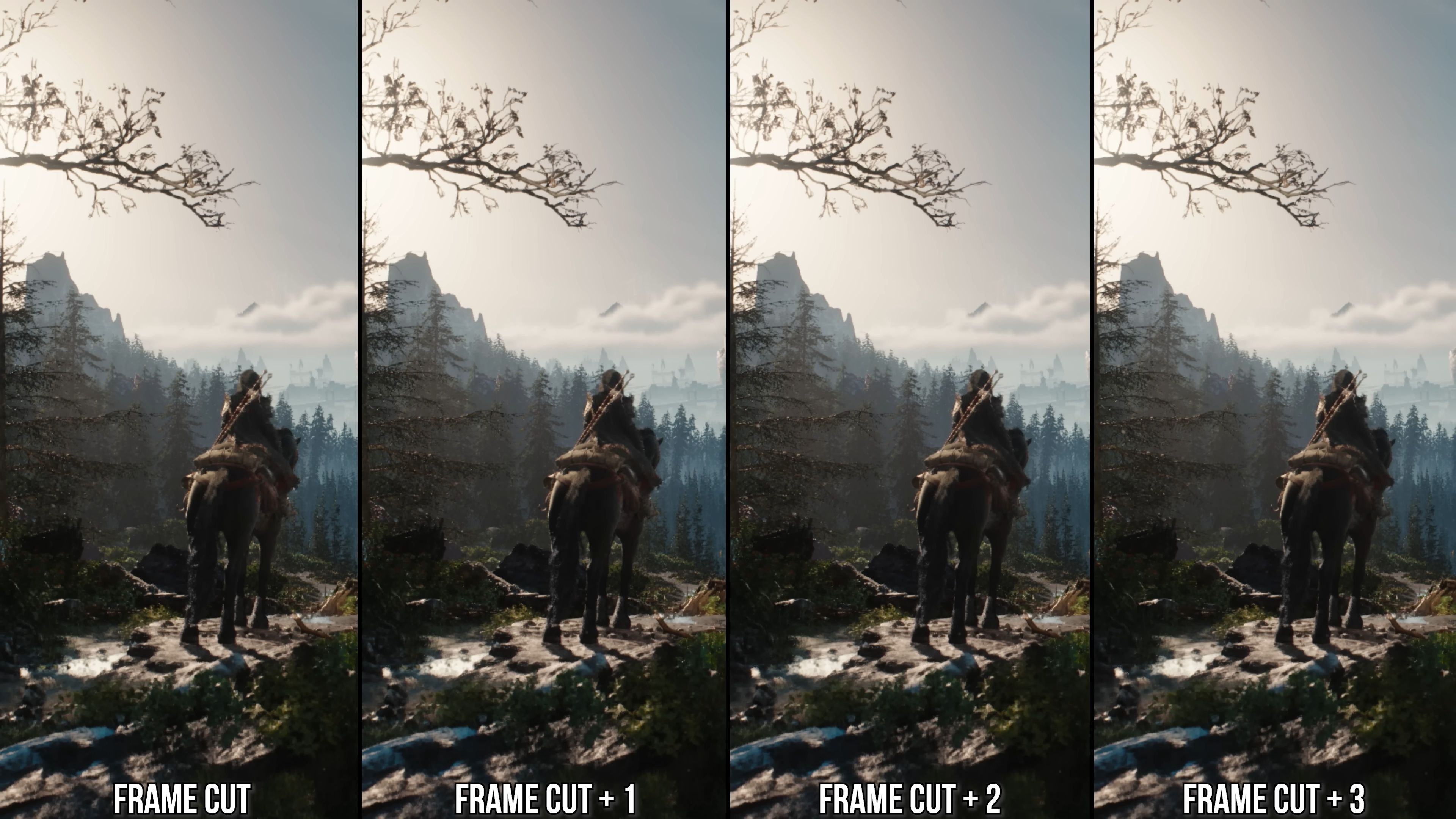 Rendering quality after camera cuts in The Witcher 4 tech demo