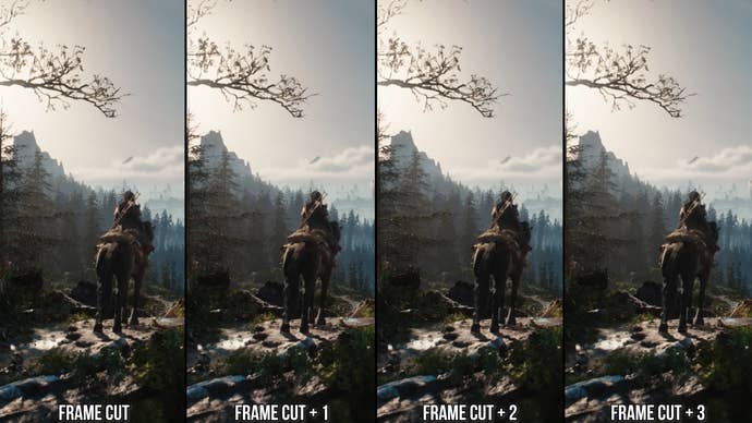 Rendering quality after camera cuts in The Witcher 4 tech demo