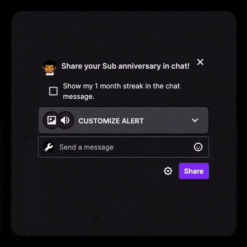 Twitch new interactive resub alert