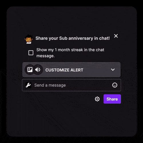 Twitch new interactive resub alert