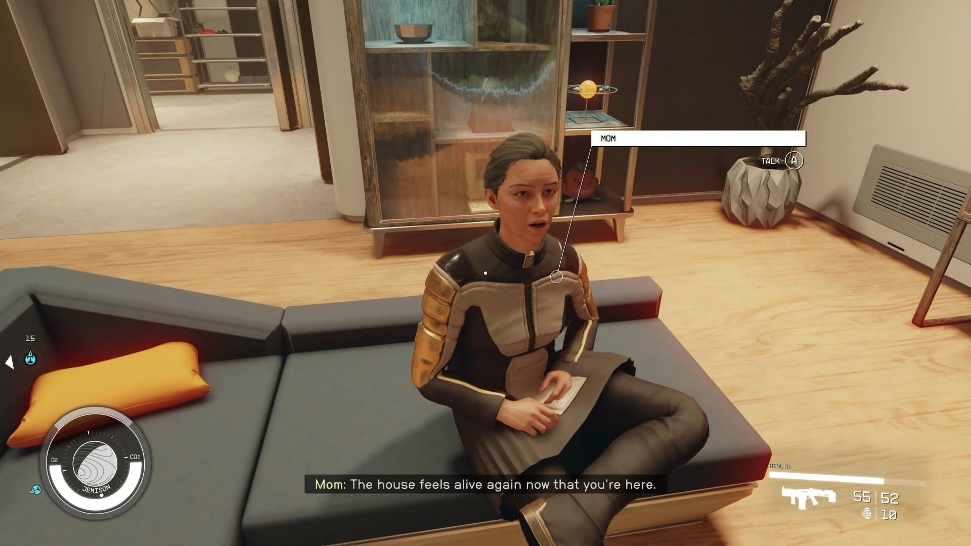 first person view of your mum sitting down