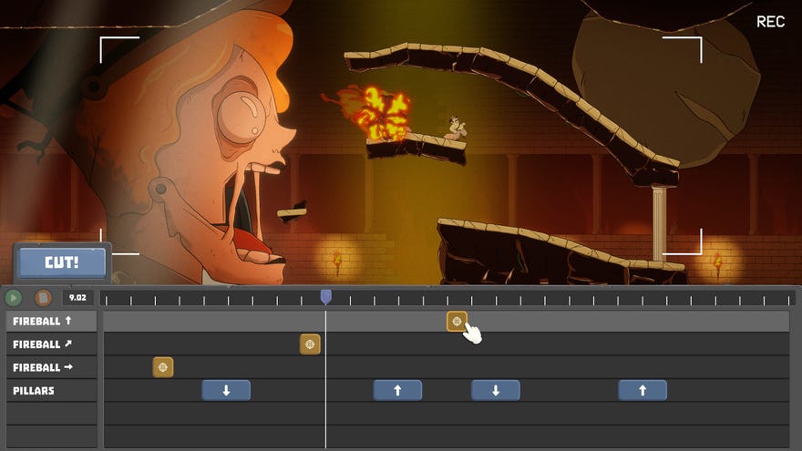 Massive scary head opens its mouth to eat in 2D side-scroller It’s A Wrap!