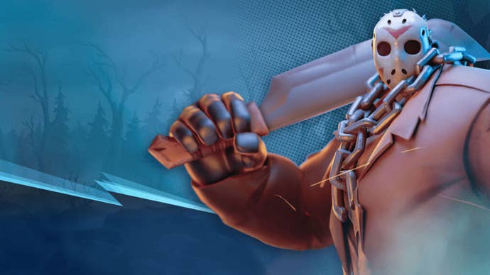 Artwork of Jason Vorhees in MultiVersus holding a machete