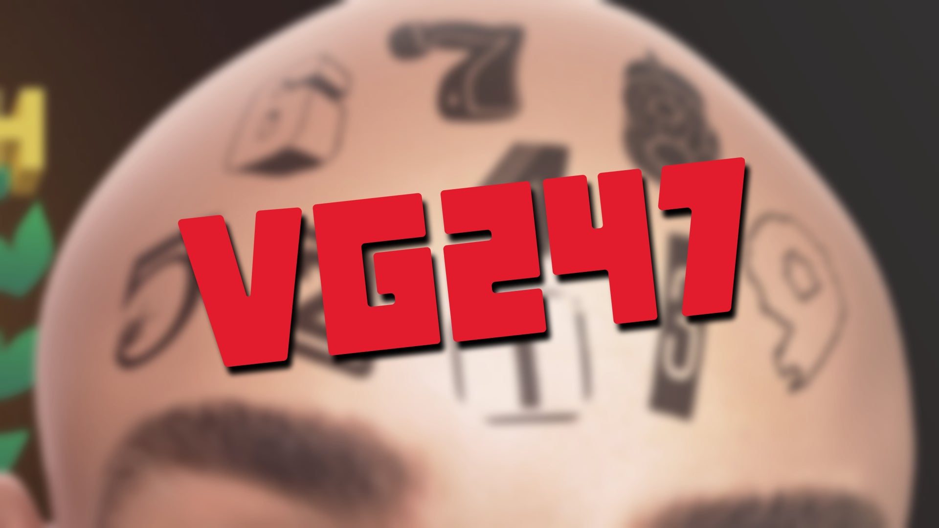 The VG247 logo – big, bold, red – stamped onto the forehead of the famous Jackbox Party Pack head. - 1