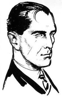 James Bond artwork showing the scar on his face