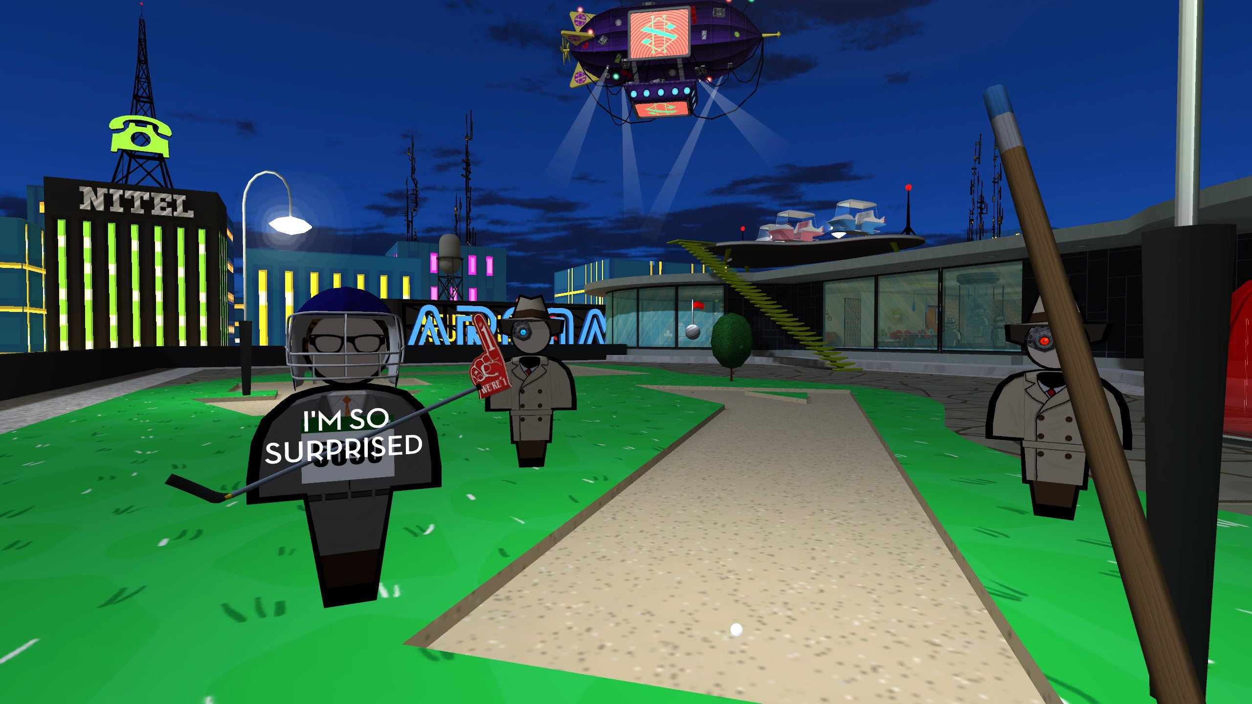 A most unusual game of minigolf in Jazzpunk: Director&rsquo;s Cut.
