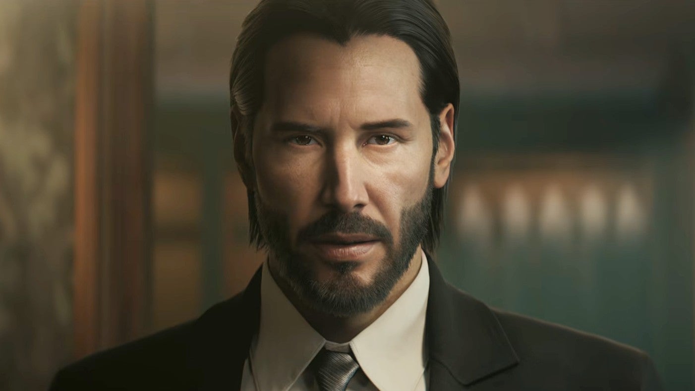 John Wick in a suit and tie in the upcoming John Wick game