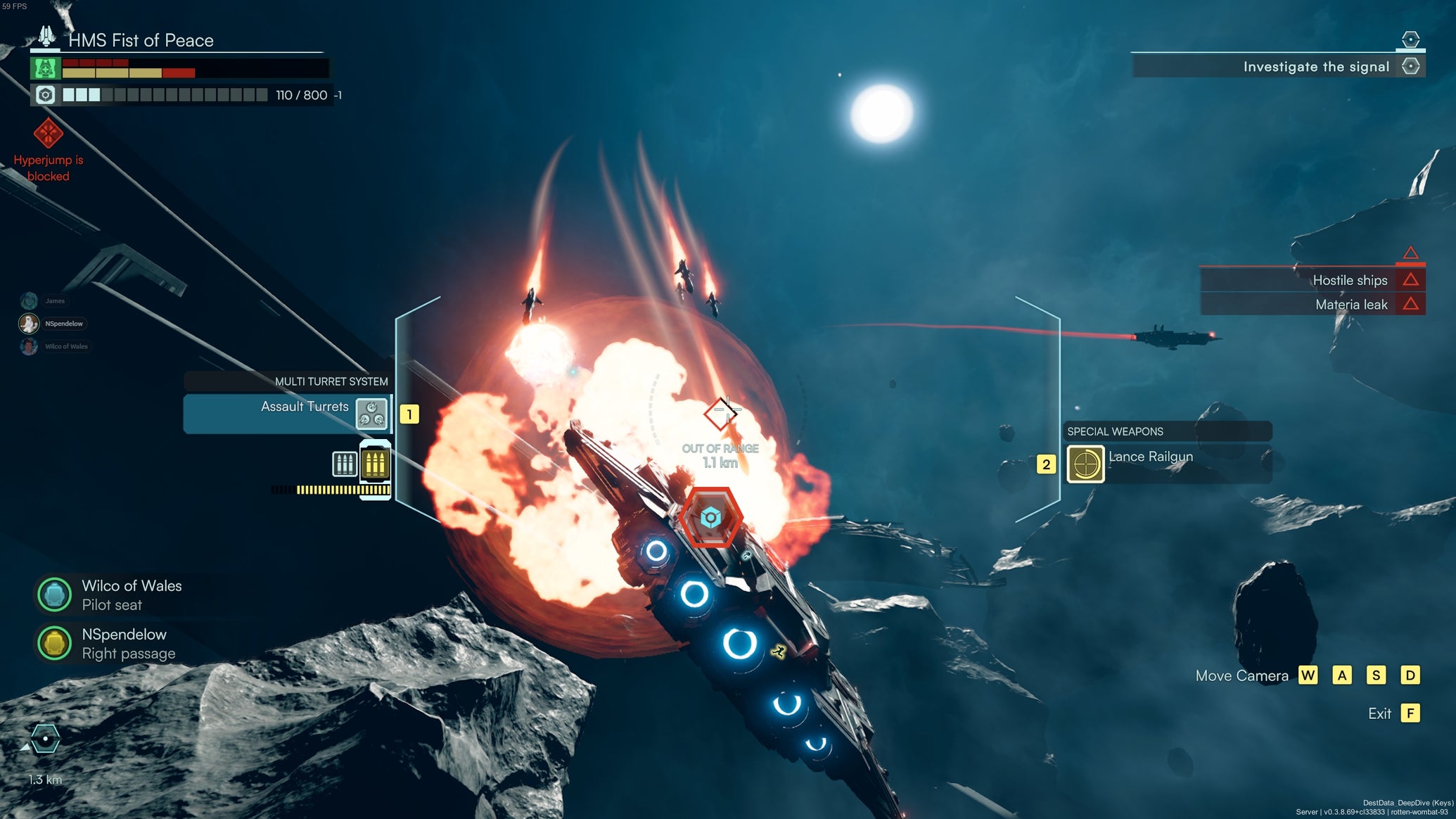 Dodging ship-to-ship missiles in the Jump Ship demo. - 1