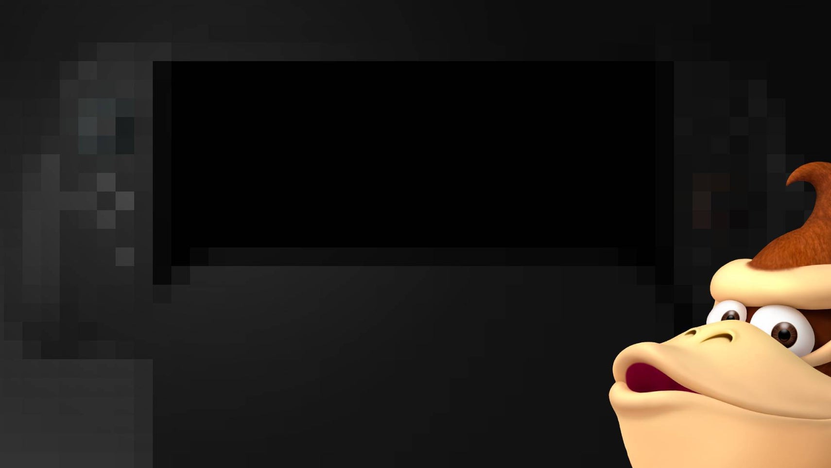 Donkey Kong next to a pixelated console. - 1