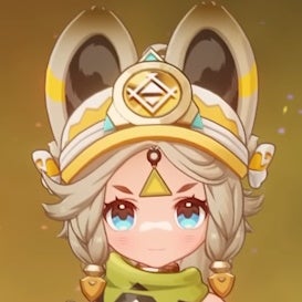 Cropped view of Kachina in Genshin Impact from the neck up.