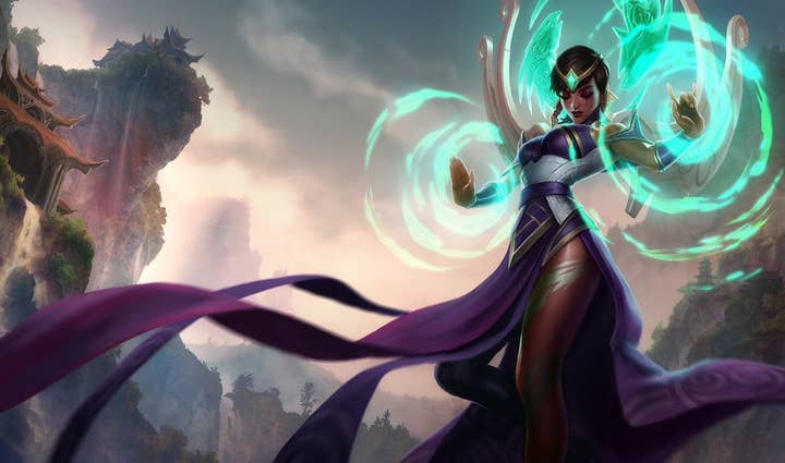 Character art of Karma from League of Legends