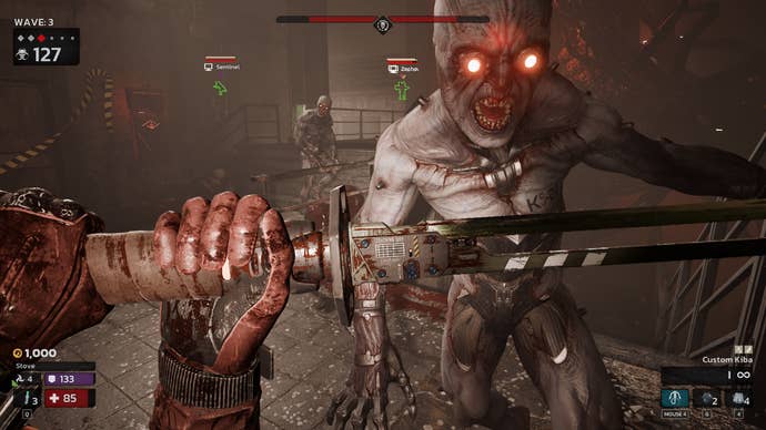 Blocking a Clot attack with the Ninja's sword in Killing Floor 3.