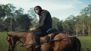 Kingdom of the Planet of the Apes - Noa on a horse