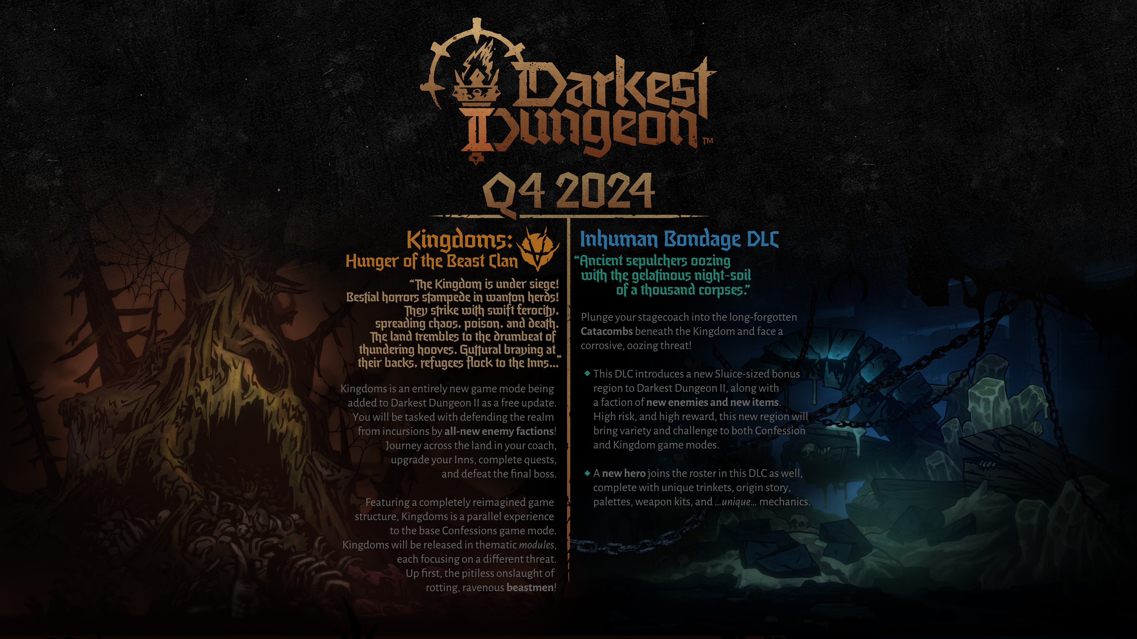 Darkest Dungeon 2's free strategy game Kingdoms update is coming in three parts, with the first due in 2024