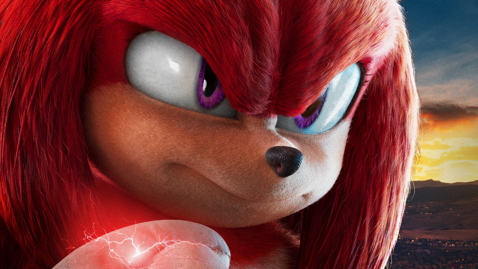 Live action Knuckles, a close up. - 1