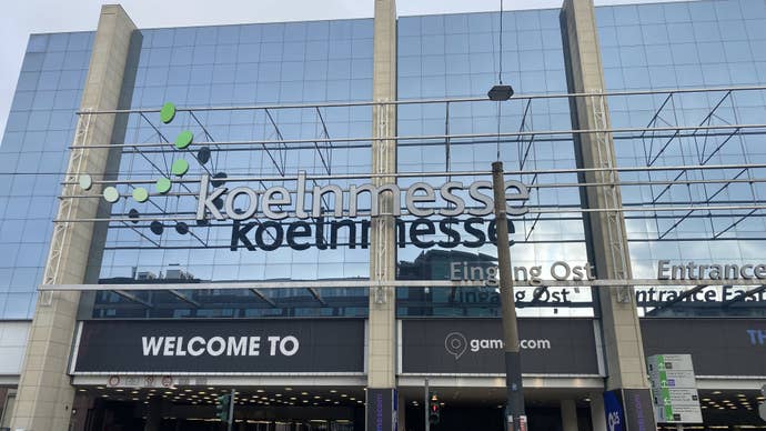 Gamescom east entrance at the Koelnmesse