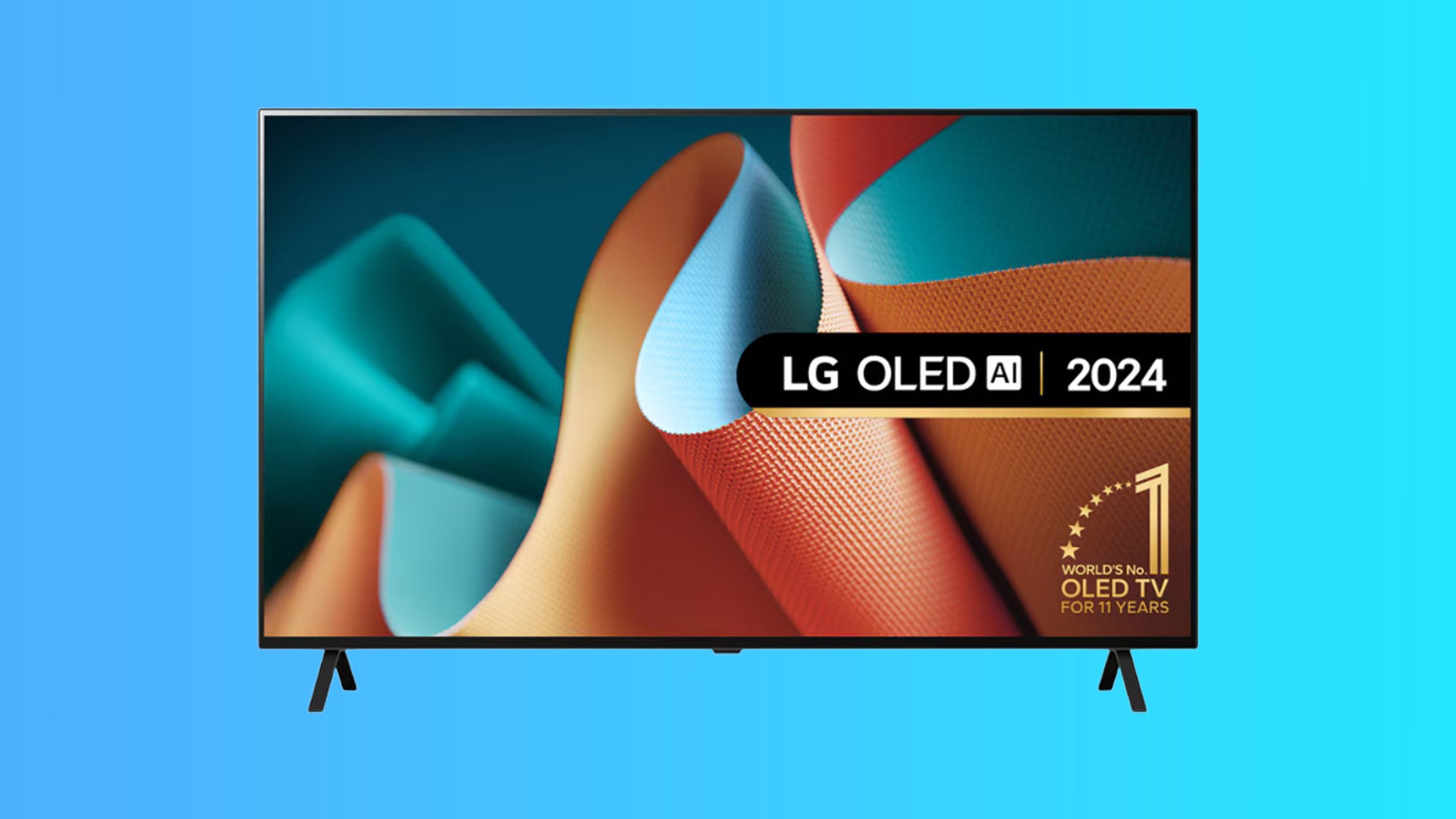 LG OLED55B4ELA TV on a gradient background