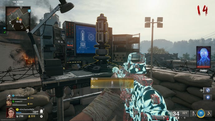 Building the LTG at a workbench on Black Ops 6’s Liberty Falls map.