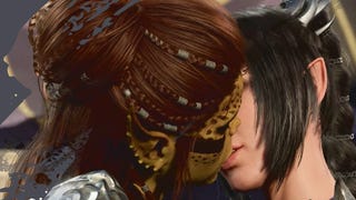 Lae'Zel and Shadowheart kiss in Baldurs Gate 3
