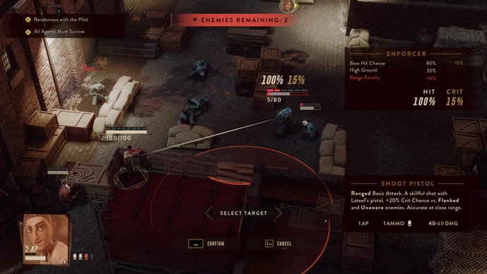 Lateef prepares to fire his pistol at a guard in The Lamplighters League