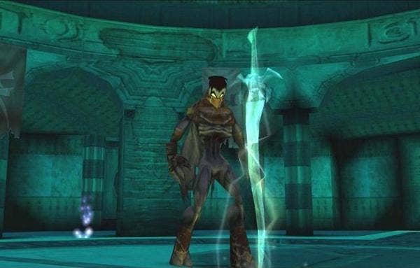 Raziel approaches the Wraith Blade/Soul Reaver in Legacy of Kain: Soul Reaver