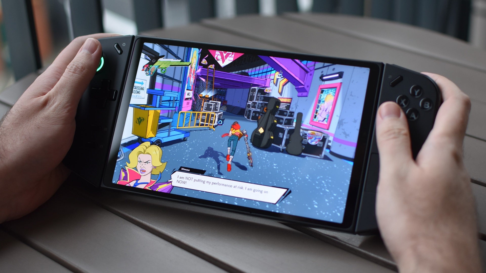 Hi-Fi Rush being played on a Lenovo Legion Go. - 7