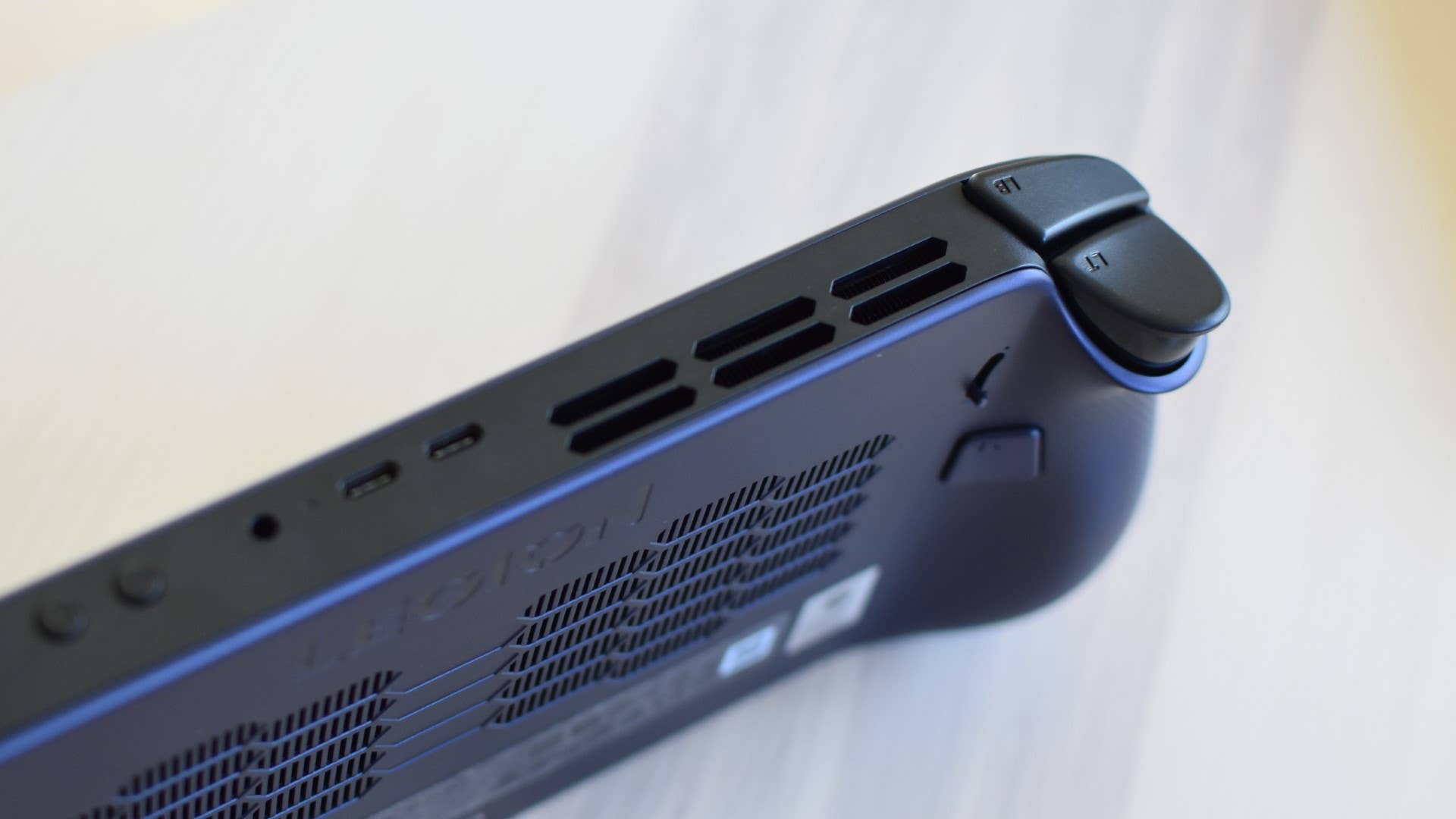 Top-down view of the cooling vents on the Lenovo Legion Go S.