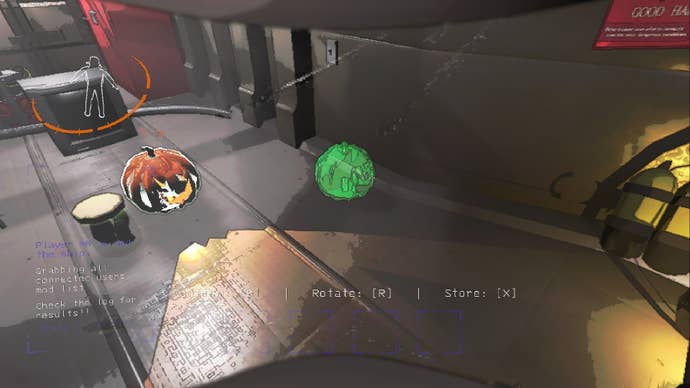 The player moves a Jack-o-Lantern on the ship in Lethal Company