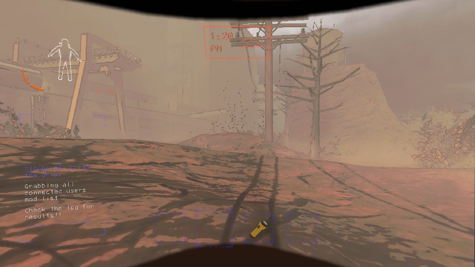 The player looks at a horde of Roaming Locusts in Lethal Company - 4