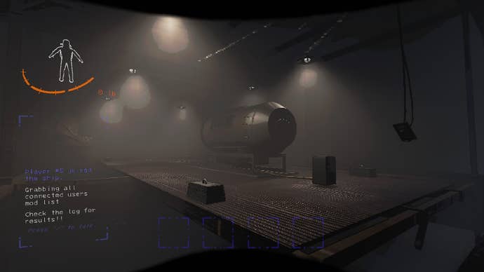 The player faces a submarine that is beneath the Company building in Lethal Company